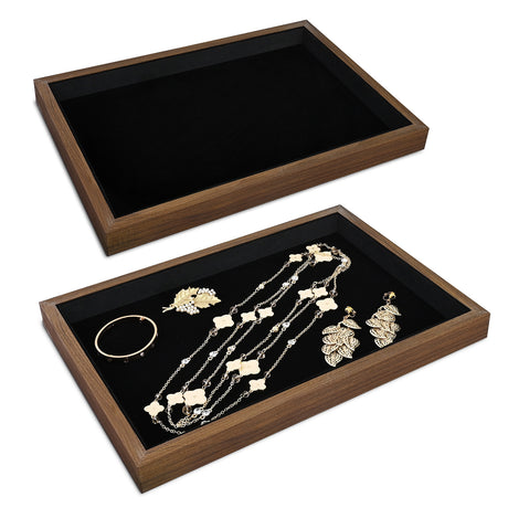 Multi-functional Bamboo Wood Jewelry Tray