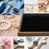 Multi-functional Bamboo Wood Jewelry Tray