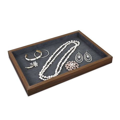 Multi-functional Bamboo Wood Jewelry Tray