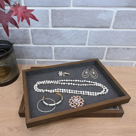 Multi-functional Bamboo Wood Jewelry Tray