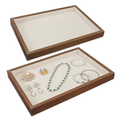Multi-functional Bamboo Wood Jewelry Tray