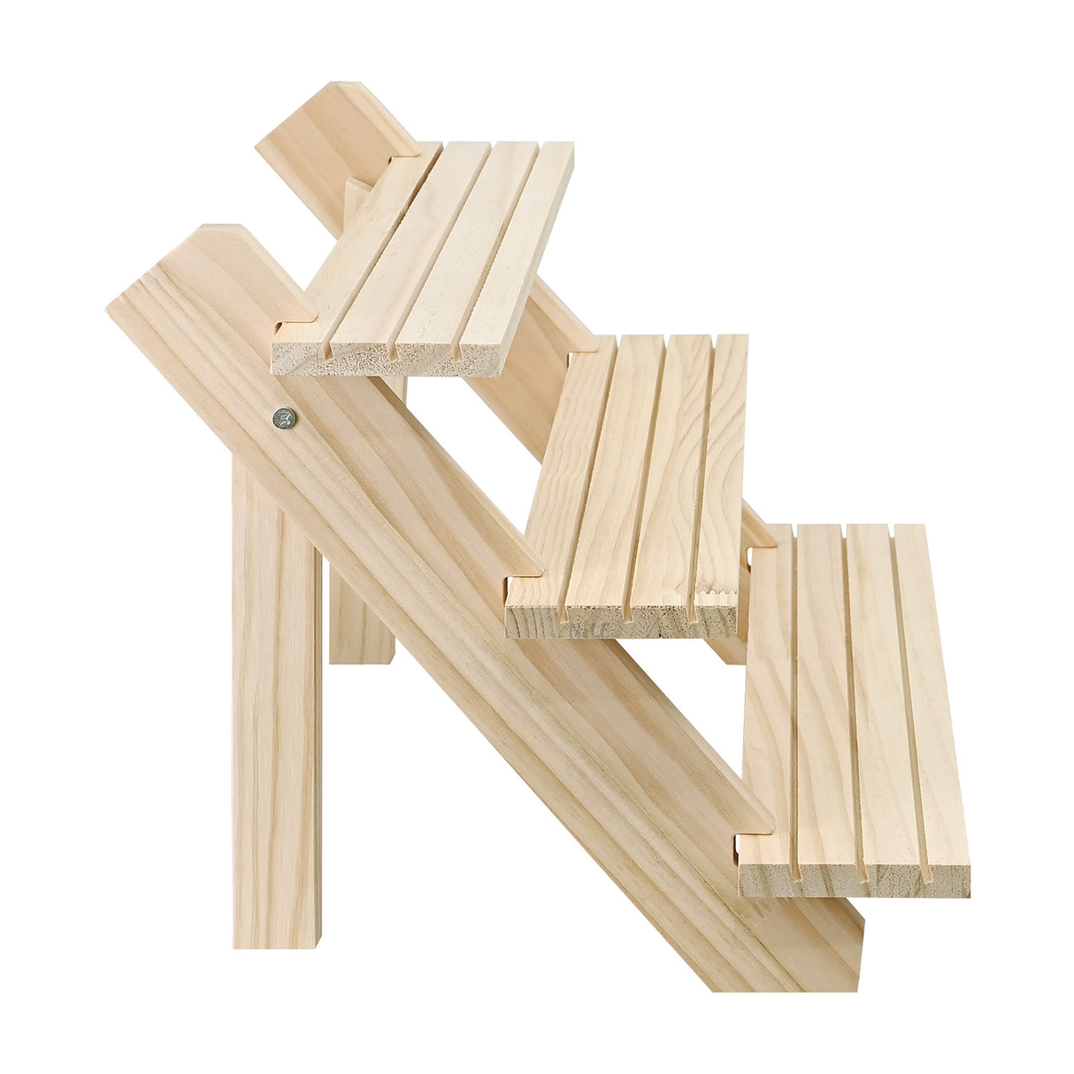 #BW1252  3-Tier Wooden Earring Display,  Freestanding Ladder-Style Multi-Layer Storage Rack