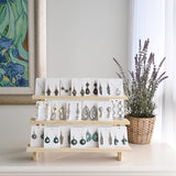 #BW1252  3-Tier Wooden Earring Display,  Freestanding Ladder-Style Multi-Layer Storage Rack