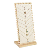 #BW7856L Bamboo Velvet Necklace Display Stand for Multiple Necklaces