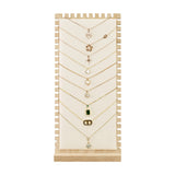 #BW7856L Bamboo Velvet Necklace Display Stand for Multiple Necklaces