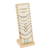 #BW7856S Bamboo Velvet Necklace Display Stand for Multiple Necklaces