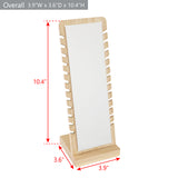 #BW7856SWHx2 2Pcs Set Bamboo Freestanding Small Necklace Bredelate Holder Stand for Multiple 12 Necklaces or Bracelets, Necklace Display Stand, White Color