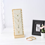 #BW7856S Bamboo Velvet Necklace Display Stand for Multiple Necklaces