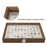 #BW83-1C-100  Ring Display Case With Tempered Glass Hinge Lid