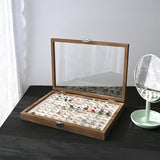 #BW83-1C-100  Ring Display Case With Tempered Glass Hinge Lid