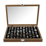 #BW83-1C-100  Ring Display Case With Tempered Glass Hinge Lid