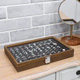 #BW83-1C-100  Ring Display Case With Tempered Glass Hinge Lid