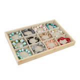 #BW96-12 Solid Bamboo Wood Jewelry Tray - Necklace Ring Tray Earrings