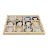 #BW96-12 Solid Bamboo Wood Jewelry Tray - Necklace Ring Tray Earrings