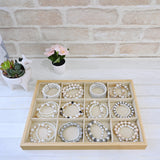 #BW96-12 Solid Bamboo Wood Jewelry Tray - Necklace Ring Tray Earrings