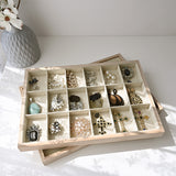 #BW96-18 Solid Bamboo Wood Jewelry Tray - Necklace Ring Tray Earrings