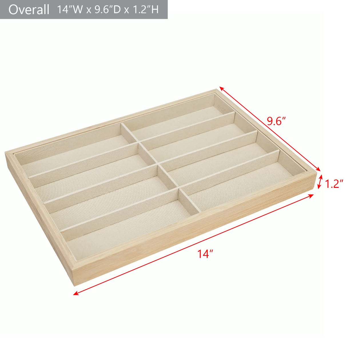 #BWEY08 Bamboo eyewear tray for 8 pairs of sunglasses
