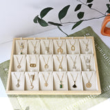 #BWF8-18  Bamboo Wood Necklace Display Jewelry Tray