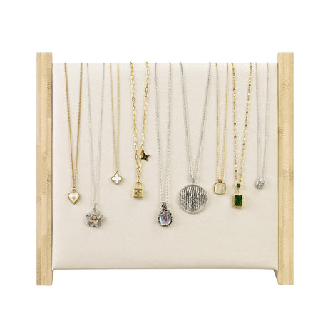 #BWTR68-H   Bamboo Jewelry Necklace Display Stand for Necklaces