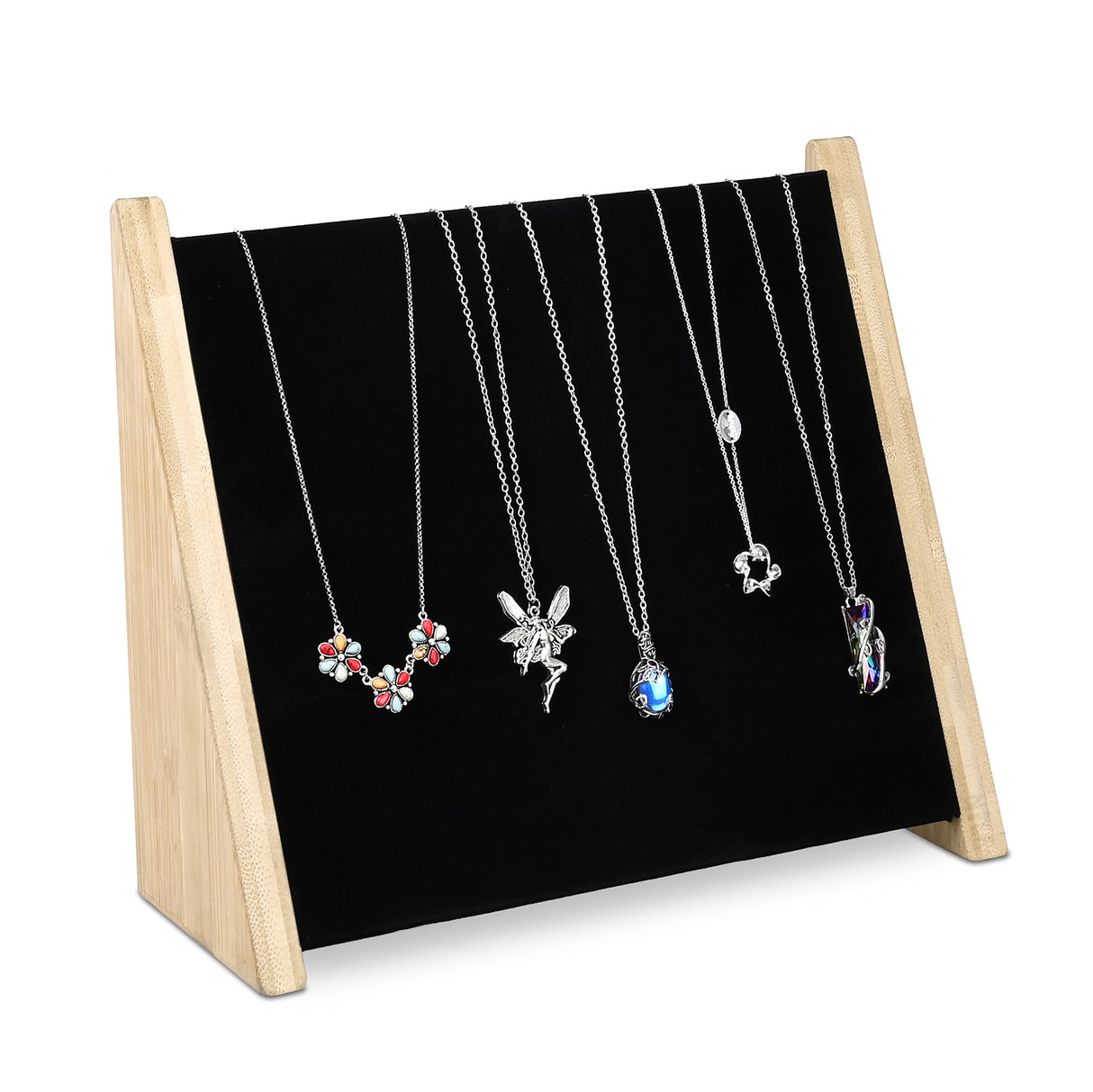 #BWTR68-H   Bamboo Jewelry Necklace Display Stand for Necklaces