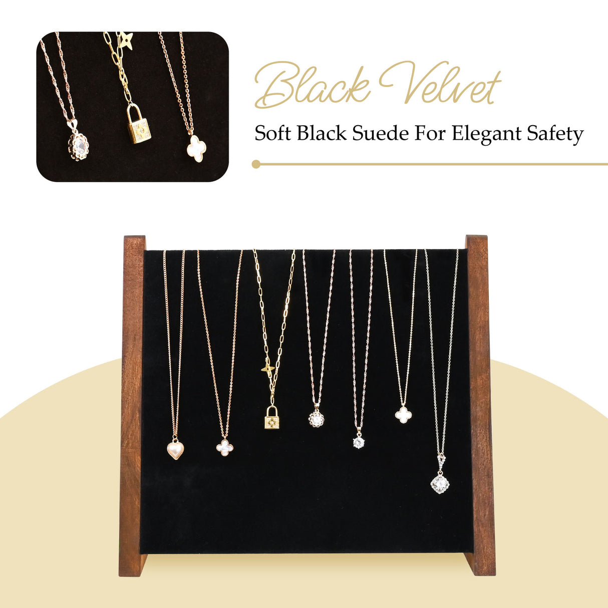 #BWTR68-H   Bamboo Jewelry Necklace Display Stand for Necklaces
