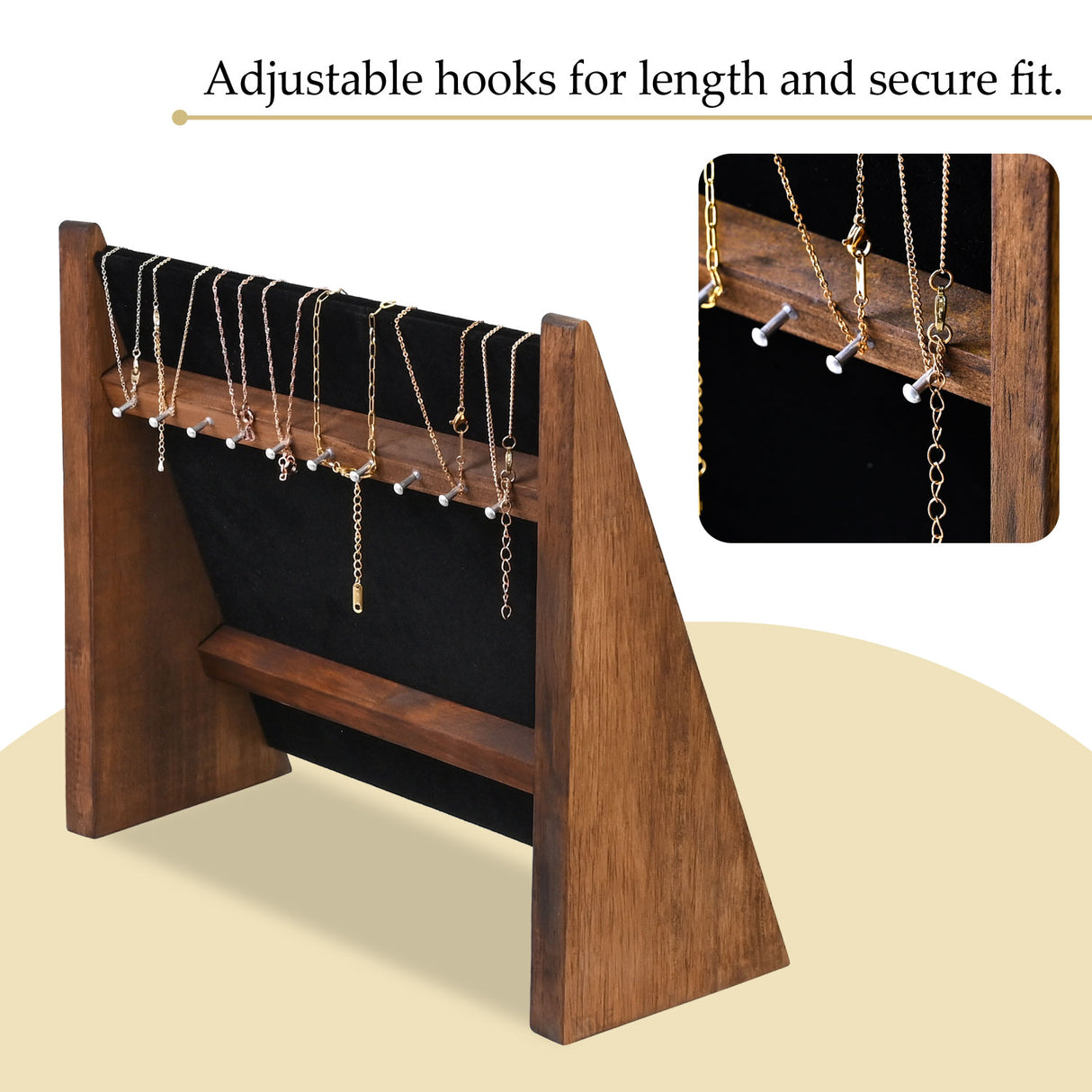 #BWTR68-H   Bamboo Jewelry Necklace Display Stand for Necklaces