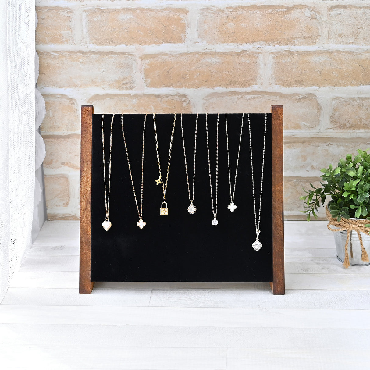 #BWTR68-H   Bamboo Jewelry Necklace Display Stand for Necklaces