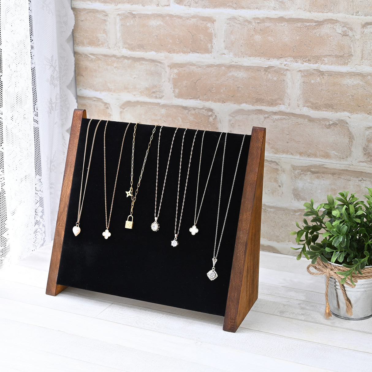 #BWTR68-H   Bamboo Jewelry Necklace Display Stand for Necklaces