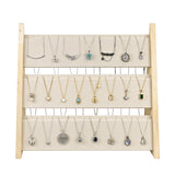 #BWTR92-E3  3-Tier Necklace Holder Stand With Velvet, Jewelry Necklace