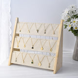 #BWTR92-E3  3-Tier Necklace Holder Stand With Velvet, Jewelry Necklace