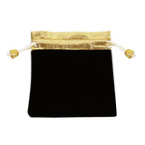 #BX1213G 12pcs Velet Drawstring Pouches, Golden Border Jewelry Storage Bag