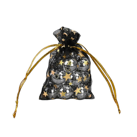 #BX2291  Stars Rose Leave Drawstring Organza Bags Jewelry Pouches