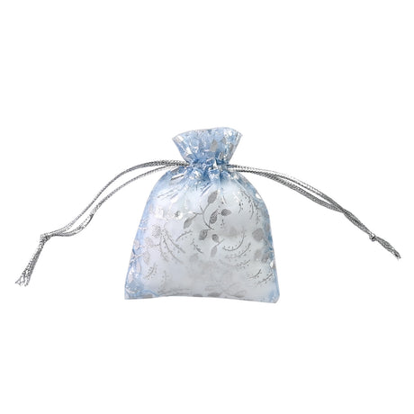 #BX2291  Stars Rose Leave Drawstring Organza Bags Jewelry Pouches