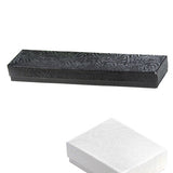 #BX2882-SB  Swirl Pattern Paper Cotton Filled Boxes, Black Color
