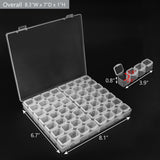 Clear Jewelry Organizer Box With 56 Grids for Earrings, Rings