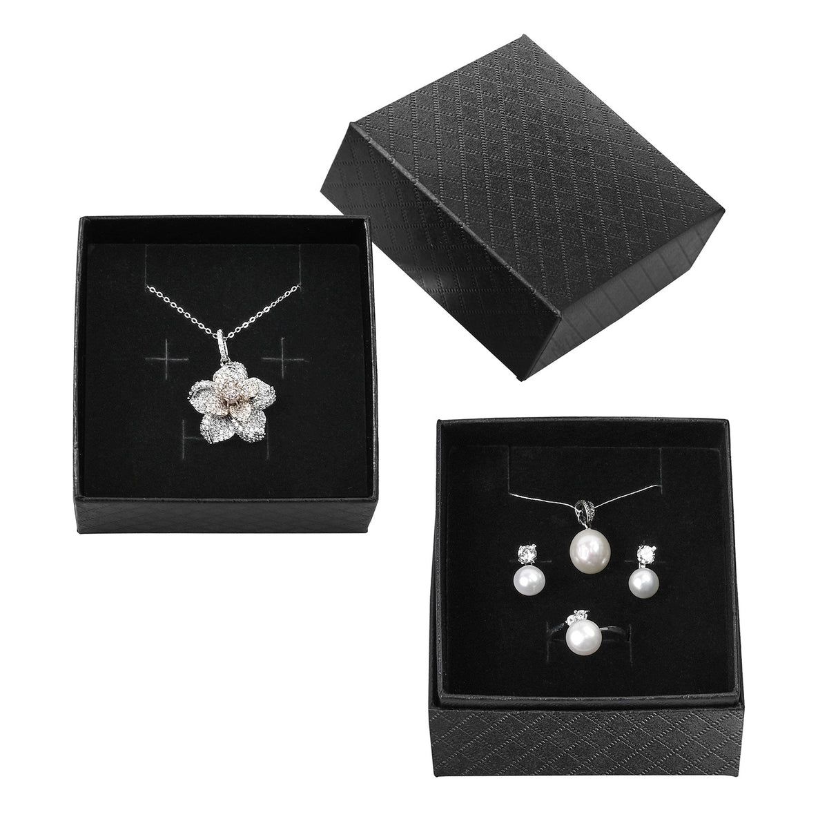 #BX9605 Diamond-Pattern Paper Cotton Filled Boxes