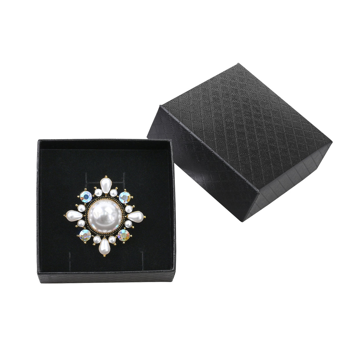 #BX9605 Diamond-Pattern Paper Cotton Filled Boxes