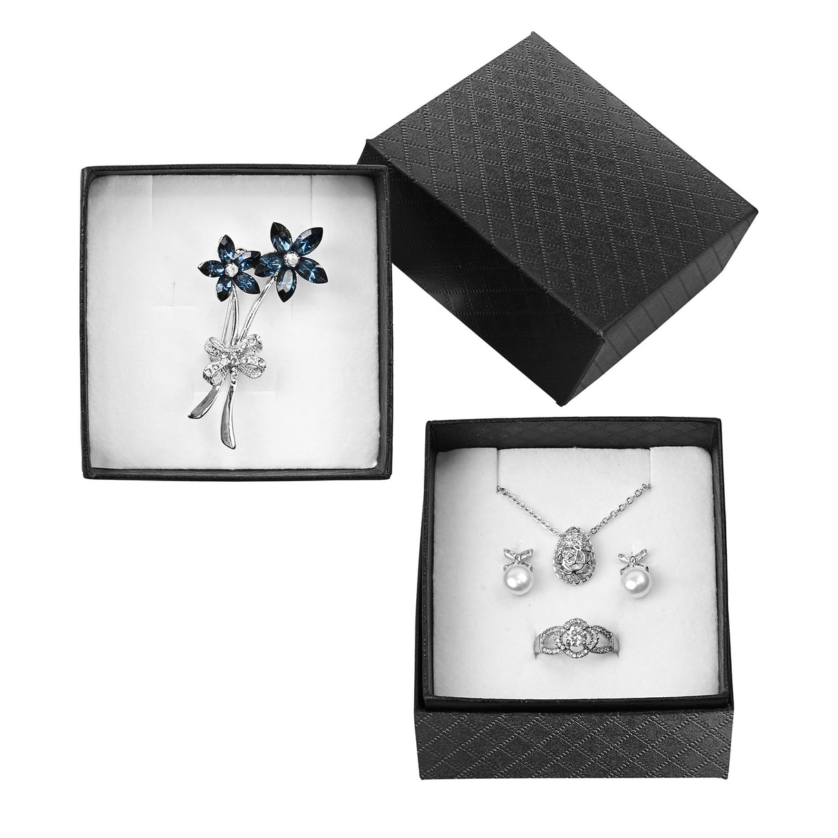 #BX9605 Diamond-Pattern Paper Cotton Filled Boxes