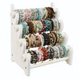 Wood 4 Bar Bracelet Display Stand -Nile Corp