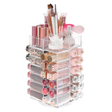 #COM048 Acrylic Rotating Lipstick Gloss Make Up Organizer with 53 Slots