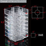#COM048 Acrylic Rotating Lipstick Gloss Make Up Organizer with 53 Slots