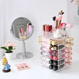 #COM048 Acrylic Rotating Lipstick Gloss Make Up Organizer with 53 Slots