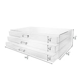 #COM3570C Premium Acrylic 3 Drawer Makeup & Jewelry Organizer