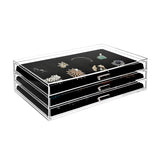 #COM3570C Premium Acrylic 3 Drawer Makeup & Jewelry Organizer