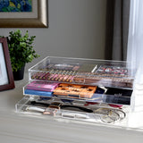 #COM3570C Premium Acrylic 3 Drawer Makeup & Jewelry Organizer