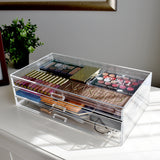 #COM3570C Premium Acrylic 3 Drawer Makeup & Jewelry Organizer