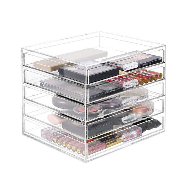 #COM5780C Premium Acrylic 5 Drawer Makeup & Jewelry Organizer