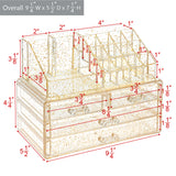 #COMS2915 Acrylic Makeup Organizer & Jewelry Storage Two Pieces Set