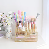 #COMS2915 Acrylic Makeup Organizer & Jewelry Storage Two Pieces Set
