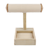 Wooden Jewelry Stand - T-bar with ring slot base